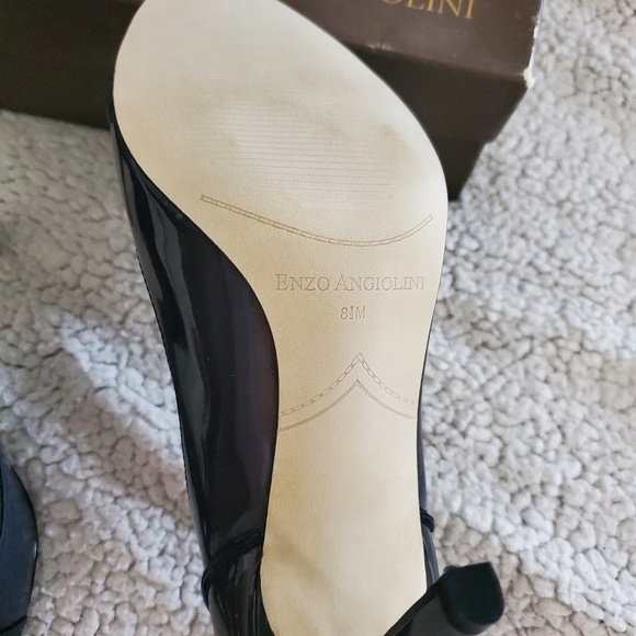 NIB Enzo Angiolini women Patent Leather size 8 1/2 M high stiletto heels - Picture 8 of 10
